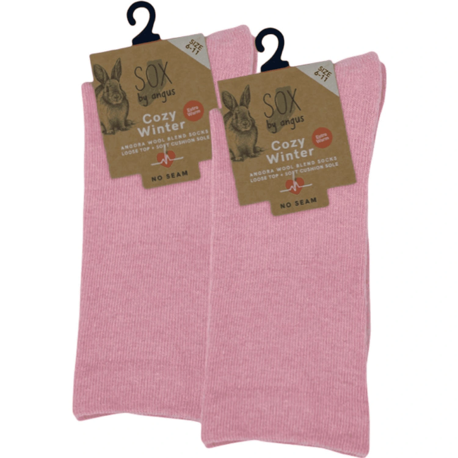 Cloud Soft Angora Socks Pink No-Show Comfort Bliss