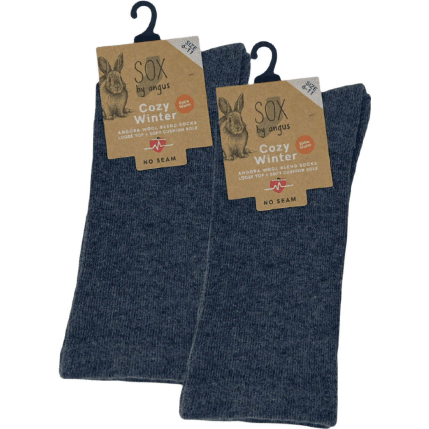 Cloud Comfort Angora Socks Cozy No-Show Charcoal Grey