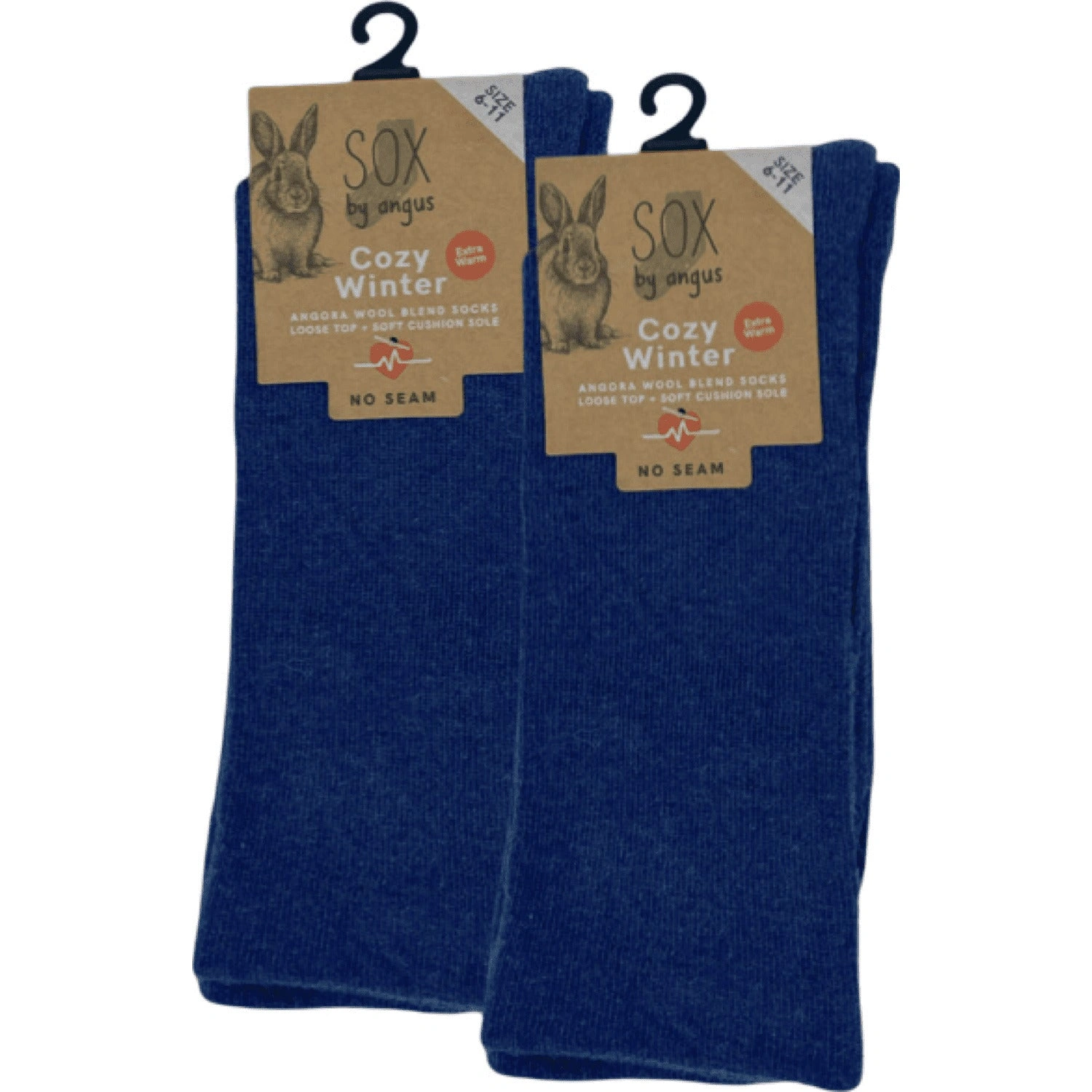 Cozy Denim Angora Socks NO SEAM Ultimate Comfort Relaxed Fit You'll Love It